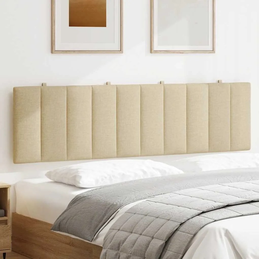 Almofadão de cabeceira 180 cm tecido creme