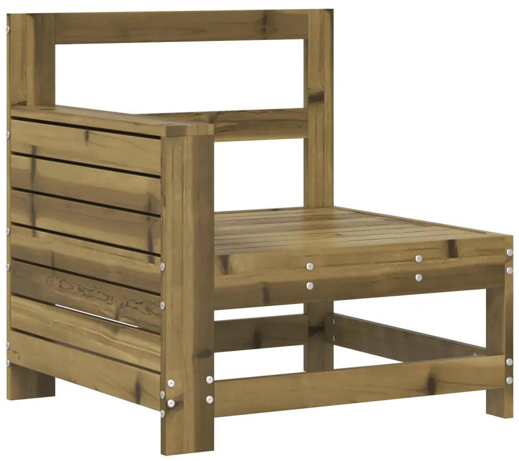11 pcs conjunto sofás de jardim madeira de pinho impregnada