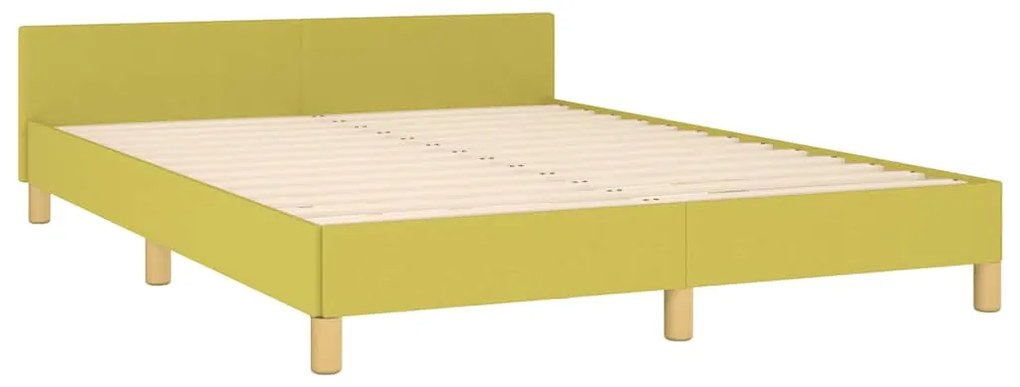 Estrutura de cama sem colchão 140x190 cm tecido verde