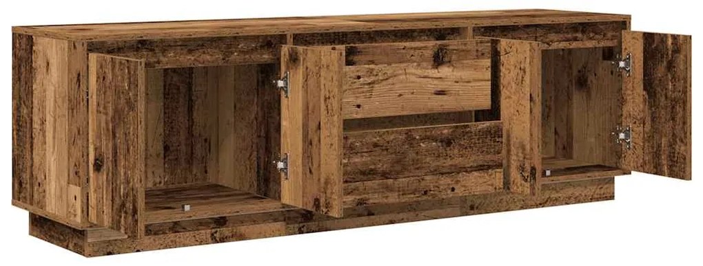 Móvel de TV com luzes LED 160,5x41x50 cm madeira velha