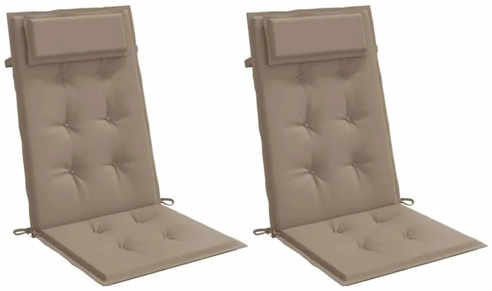 Almofadões cadeira encosto alto 2pcs oxford cinza-acastanhado