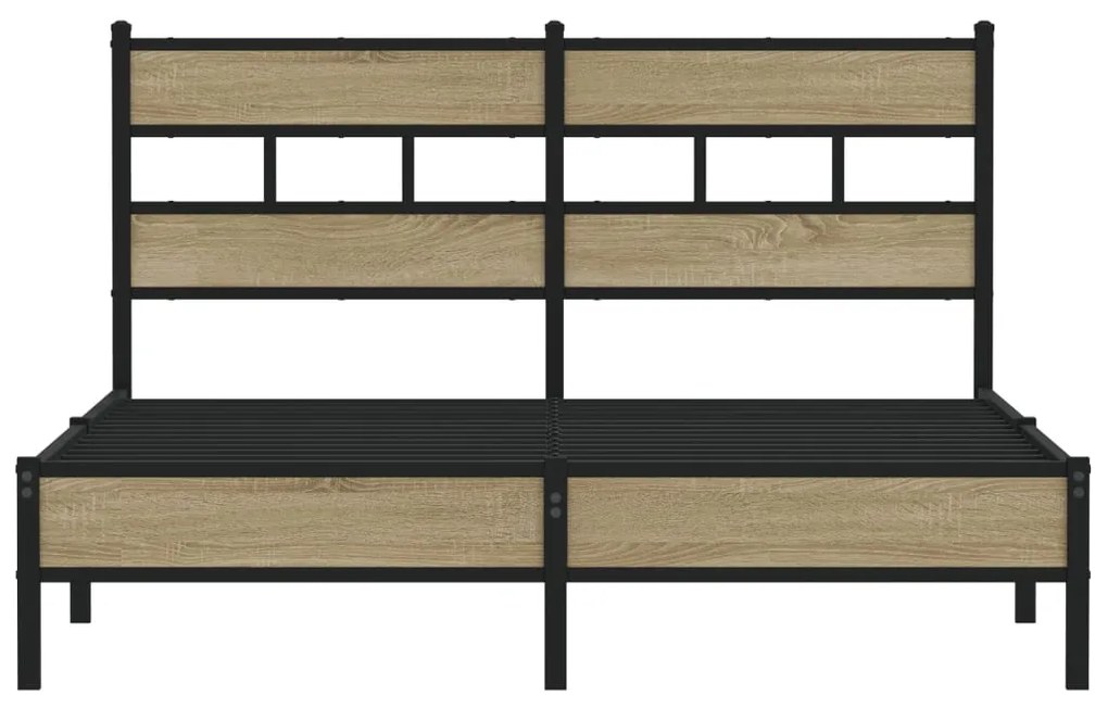 Estrutura cama s/ colchão derivados de madeira carvalho sonoma