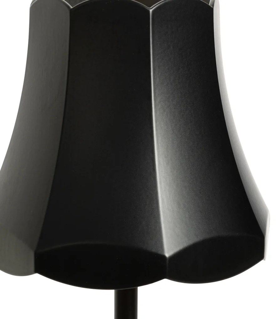 Candeeiro de mesa retro preto recarregável IP44 - Granny