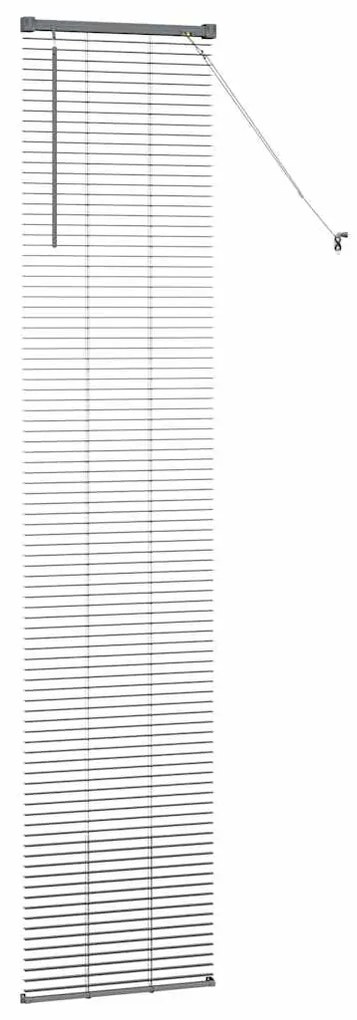 Persiana de Janela Cinzento-escuro 40 x 220 cm Alumínio