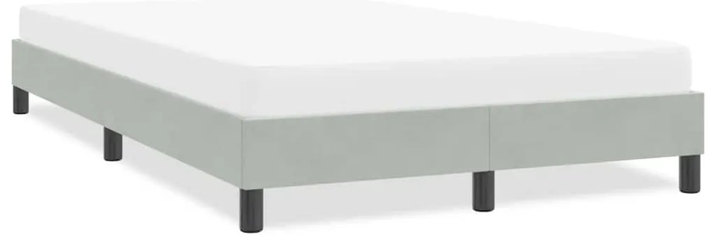 vidaXL Estrutura de cama sem colchão 120x210 cm veludo cinzento-claro