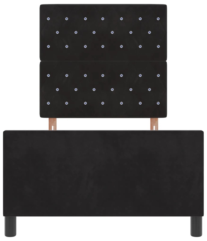 Cama vidaXL Preta 90x190 cm Veludo