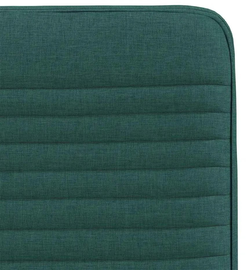 Cadeiras de jantar 4 pcs tecido verde escuro