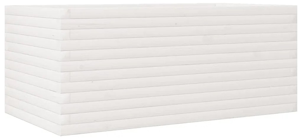 Vaso/floreira de jardim 110x60x45,5 cm pinho maciço branco