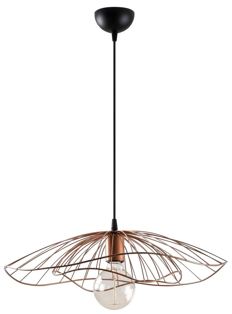 Candeeiro Chandelier Tel – Cobre – 50 cm Diâmetro, 111 cm Altura