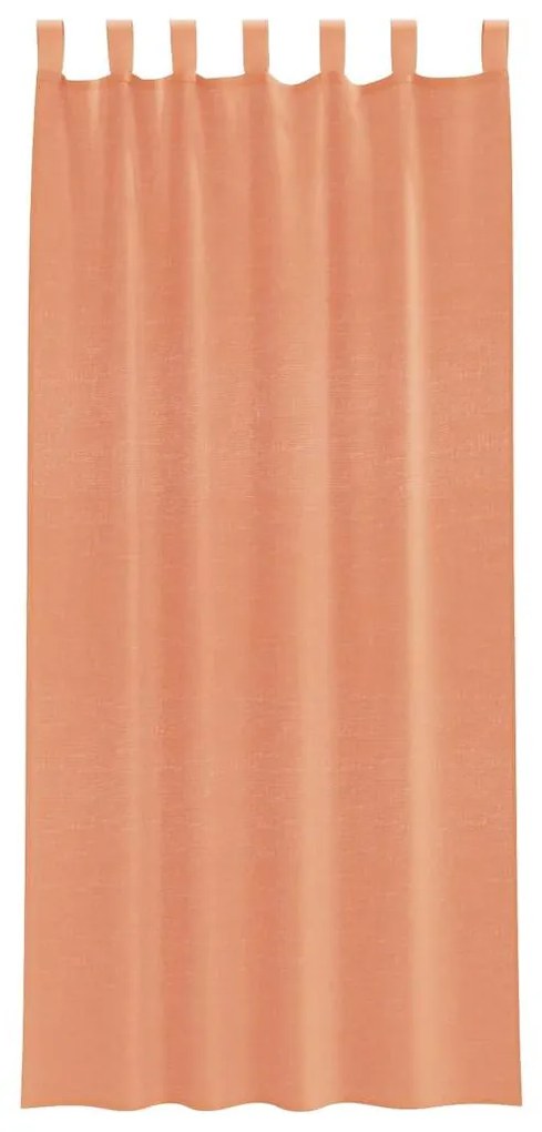 Cortinas de voile com laços 2 pcs terracota 140x225 cm