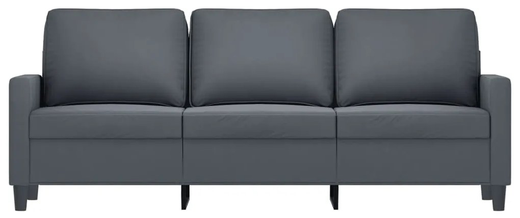 Sofá de 3 lugares 180 cm veludo cinza-escuro