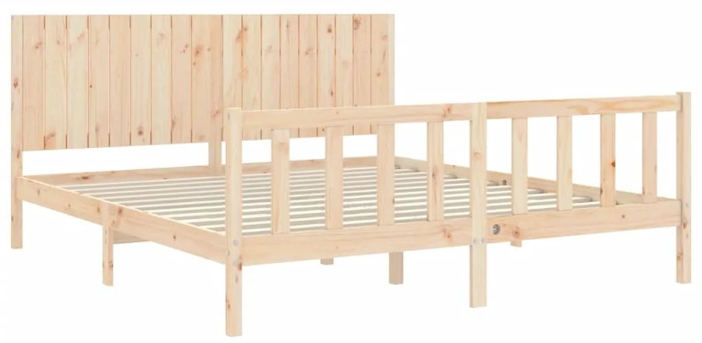 Estrutura de cama Super King Size com cabeceira madeira maciça