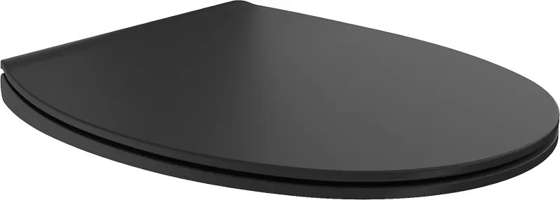 Mexen Egg assento de sanita de queda suave slim, duroplast, preto mate - 39243085