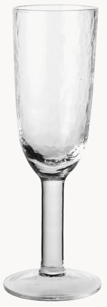Copos de champanhe artesanais Hammered, 4 uni.