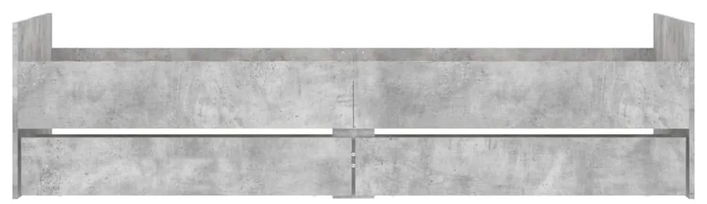 Estrutura de cama com gavetas 90x200 cm cinzento-cimento