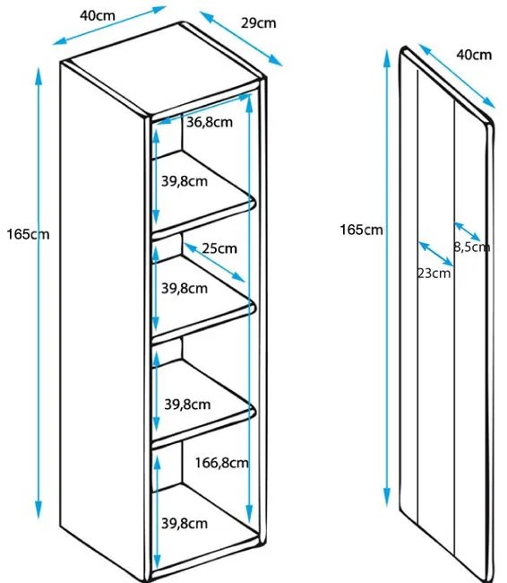 Conjunto de Móveis de Sala Travassô – 2,6 m – Modular em Preto com Móv