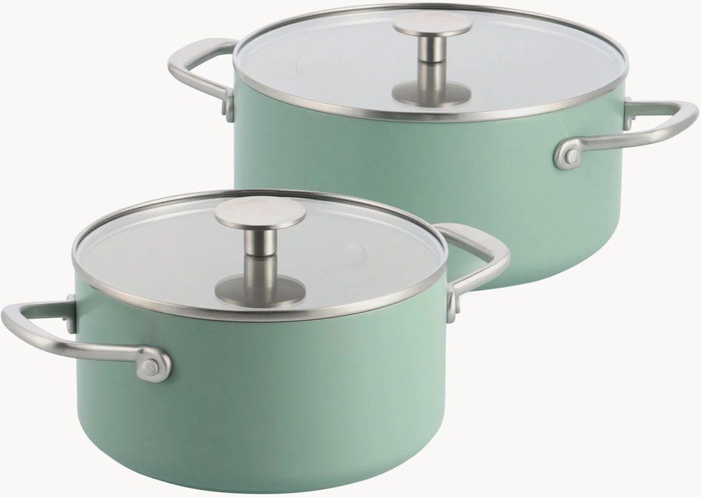 Panelas de cozinha com revestimento antiaderente com tampas Advanced Forged Aluminium, conjunto de 4