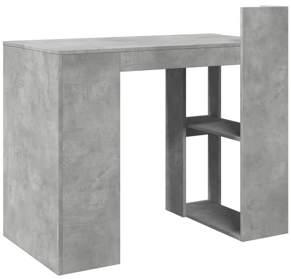 Secretária 103,5x56,5x94 cm derivados de madeira cinza cimento