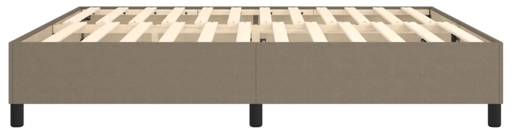 Cama sem colchão 200x200 cm tecido cinzento-acastanhado