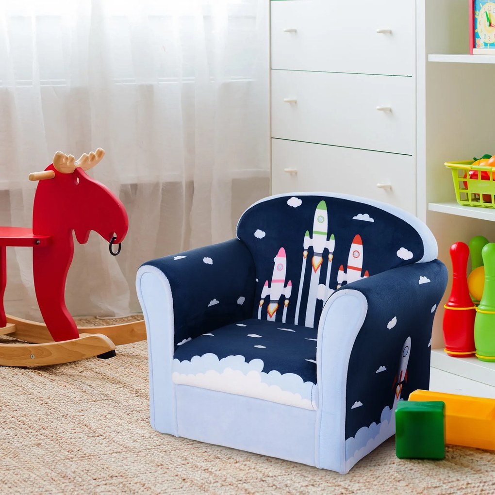 Poltrona infantil Por mais de 3 anos Até 45 kg Estampagem de foguetes