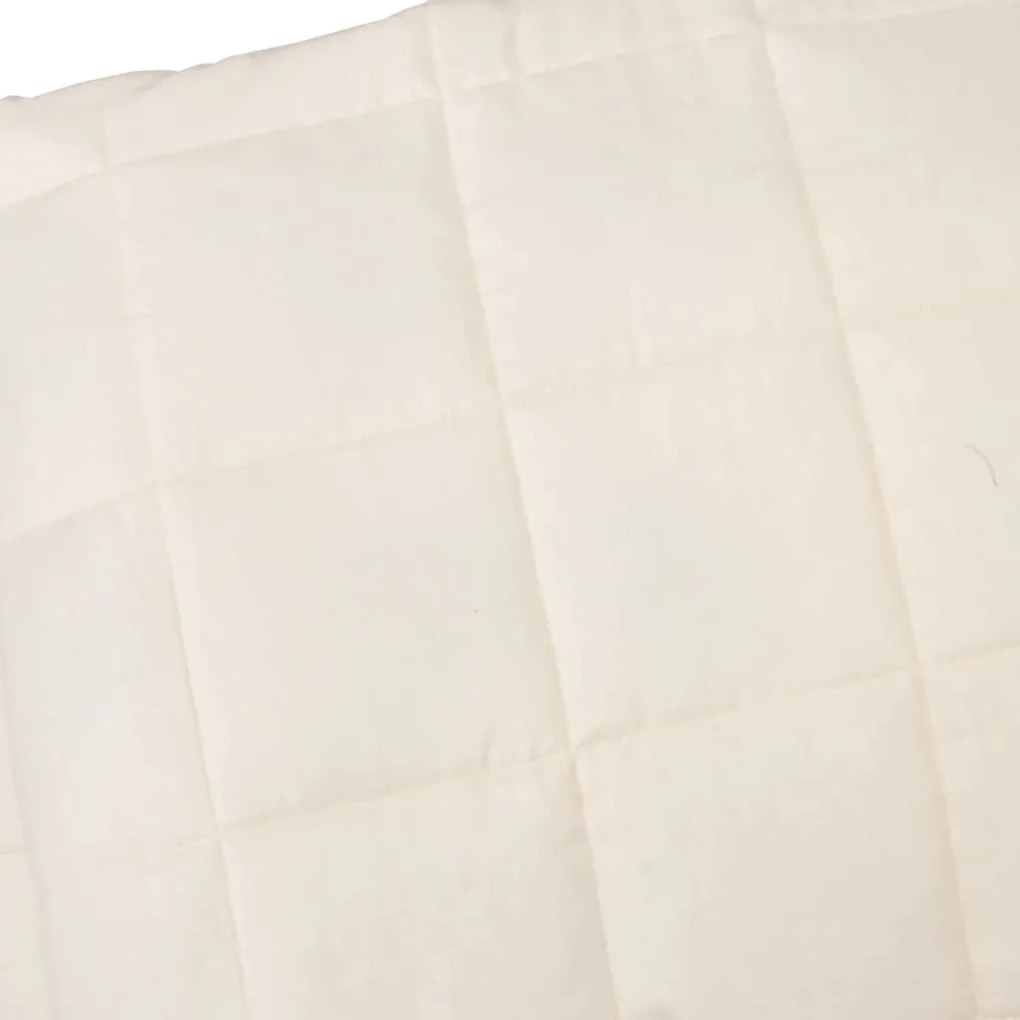 Manta pesada 10 kg 138x200 cm tecido creme-claro