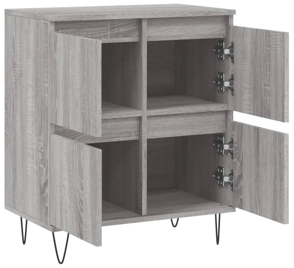 Aparador 60x35x70 cm derivados de madeira cinzento sonoma