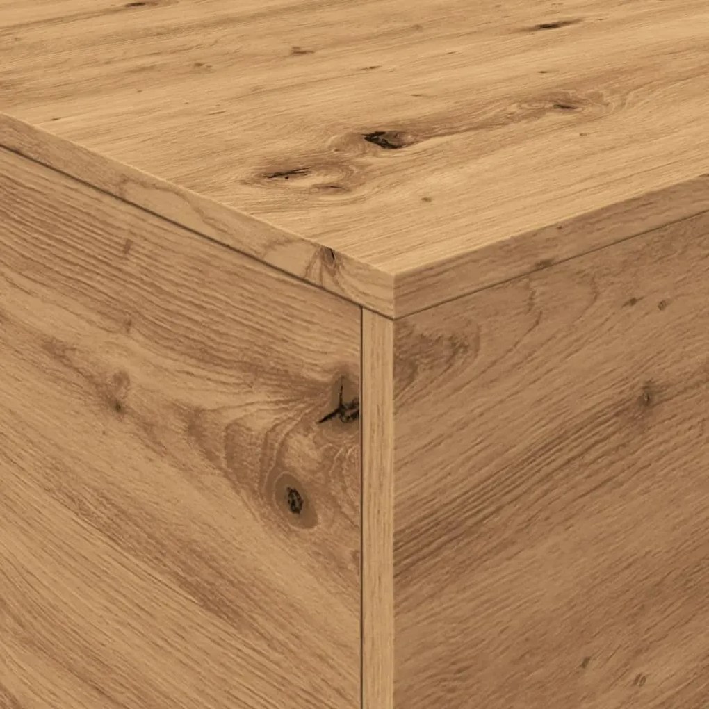 Mesa de centro com luzes LED 90x50x40 cm carvalho artisiano