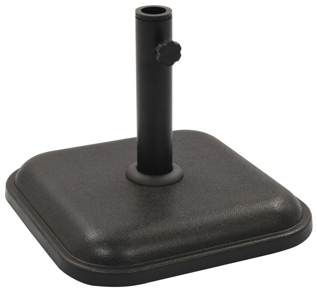 vidaXL Base para guarda-sol em cimento quadrada preto 12 kg