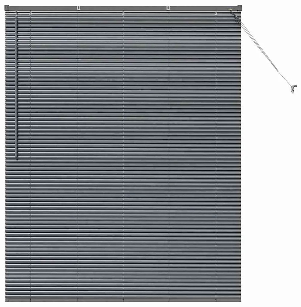 Persiana de Janela Cinzento-escuro 80 x 130 cm Alumínio