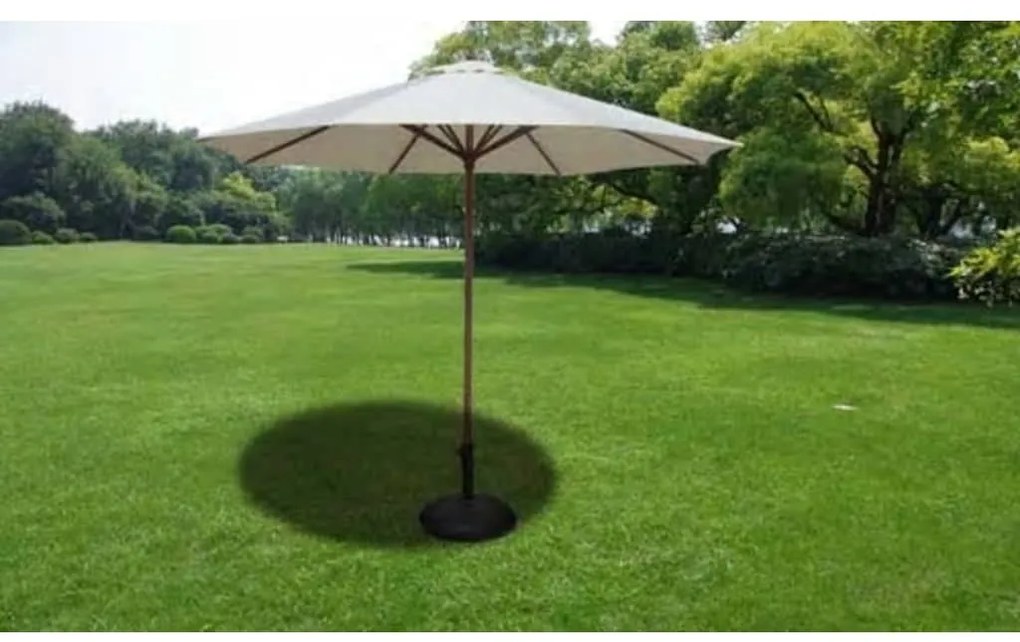 vidaXL Base para guarda-sol 30 kg aço preto e cimento