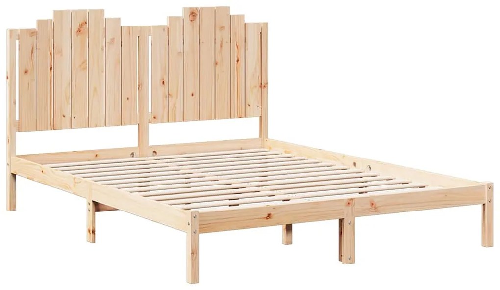 Cama extra longa sem colchão 140x220 cm madeira maciça