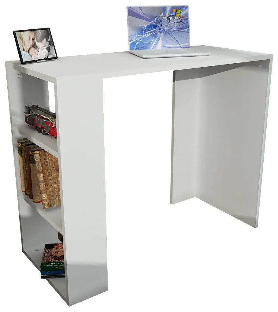 Secretária Netenya – Branco – 90x74x40 cm | Tribo Home