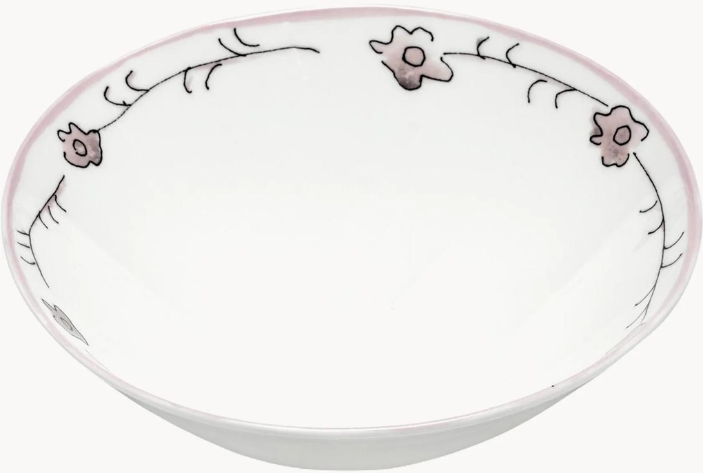 Taças em porcelana Fine Bone China Midnight Flowers, conjunto de 2