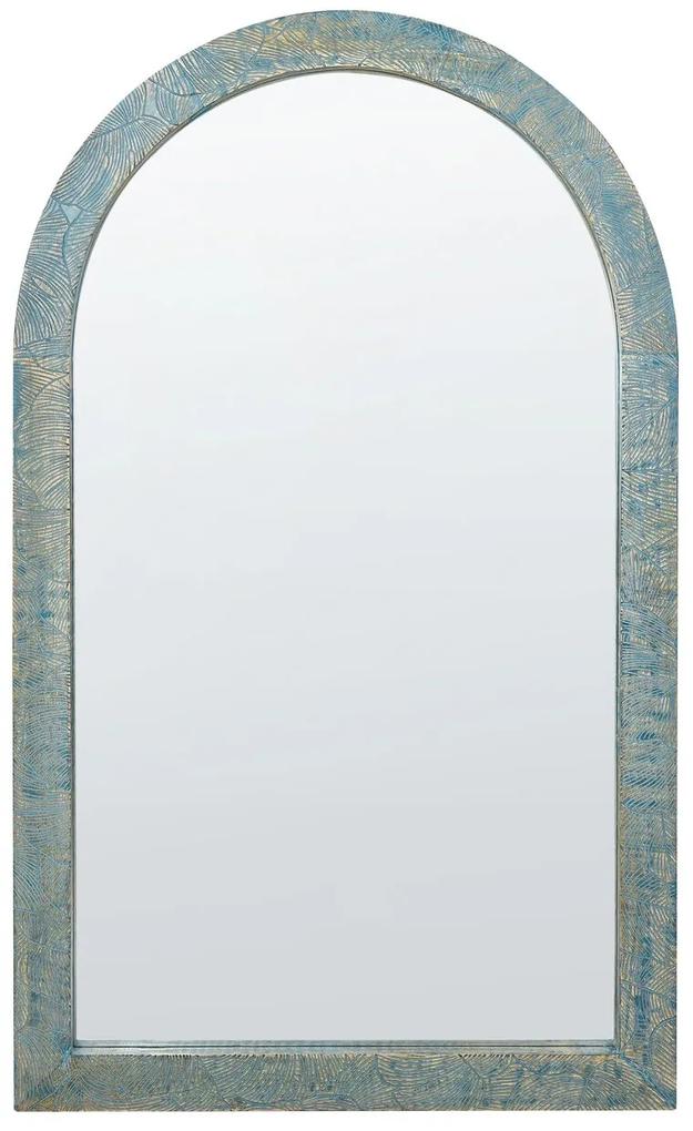 Espelho de parede em madeira azul 66 x 109 cm MELAY Beliani