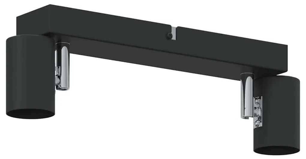 Spotlight de Teto Ajustável em Dois Sentidos Preto E27