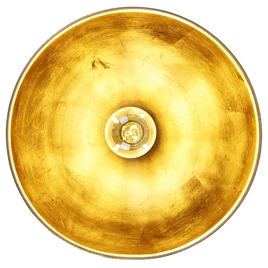 Luminária de teto industrial preto & dourado 28 cm - Magnax Industrial