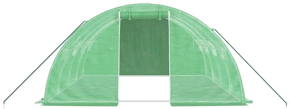 Estufa com estrutura de aço 16 m² 4x4x2 m verde