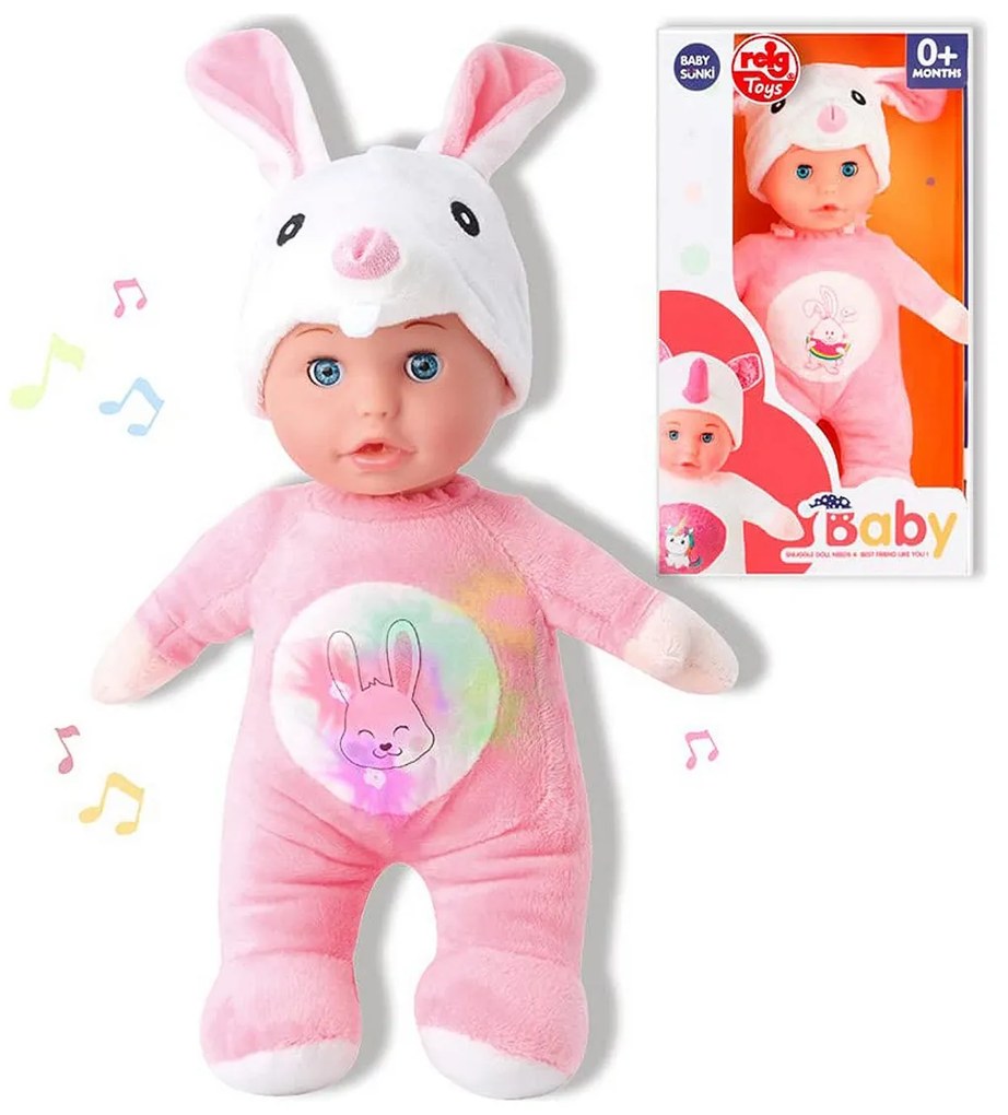 Boneca Reig Cor de Rosa Coelho Peluche (30 cm)