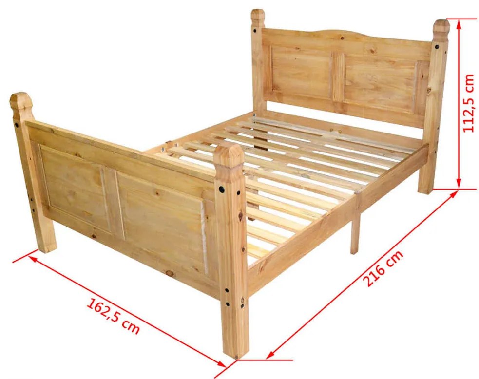Estrutura de cama Corona Range 160x200 cm pinho mexicano