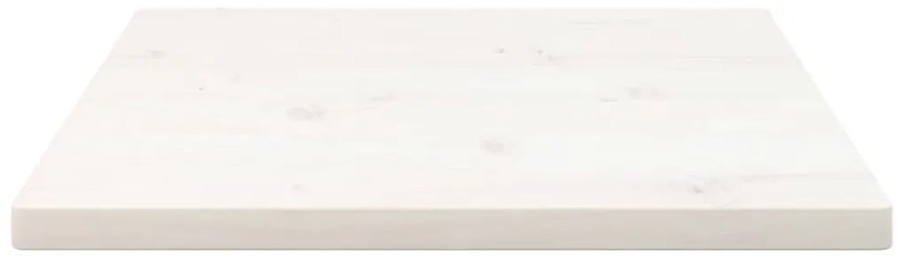 Tampo de mesa quadrado 50x50x2,5 cm pinho maciço branco