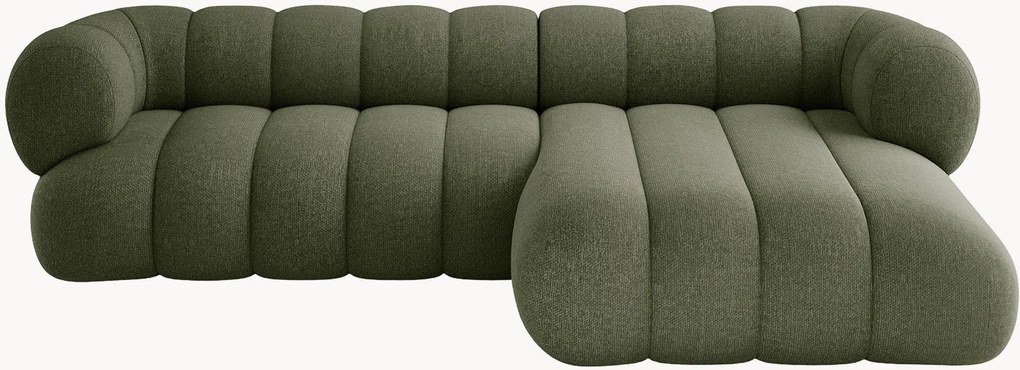 Sofá de canto em chenille Koge (5 lugares)