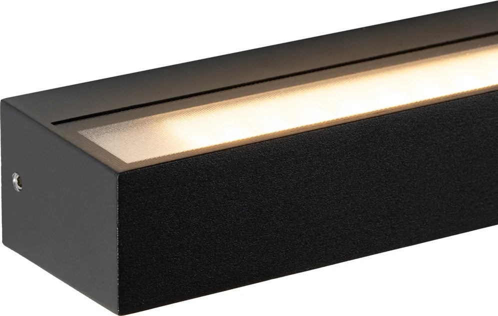 Candeeiro de parede moderno preto com LED IP65 - Steph