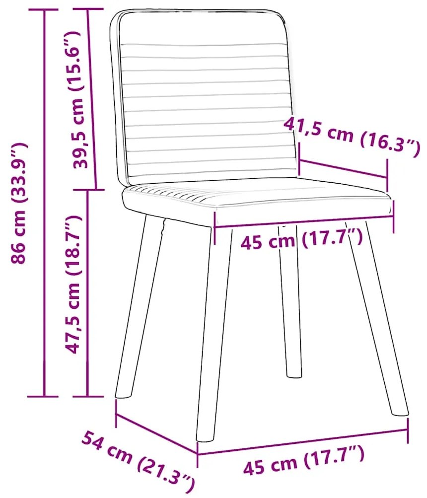 Cadeiras de jantar 2 pcs tecido cinzento-acastanhado