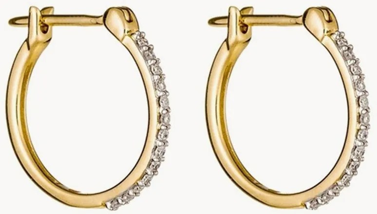 Brincos de ouro amarelo com diamantes Créoles Sublimes