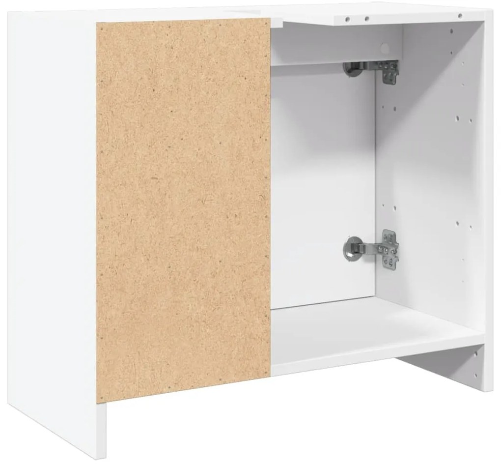 Armário de lavatório 63x29x55 cm derivados de madeira branco