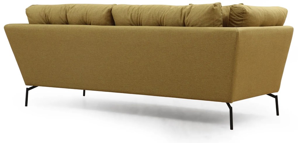 Sofá de 3 Lugares Mapa – Amarelo Esverdeado – 214 cm x 90 cm x 84 cm