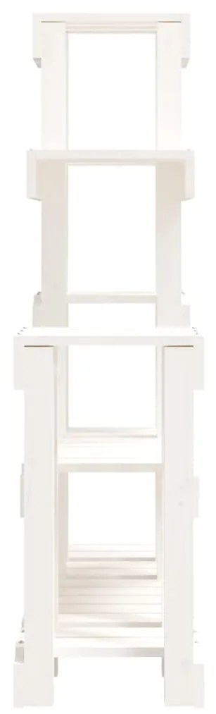 Suporte para plantas 92x25x97 cm pinho maciço branco