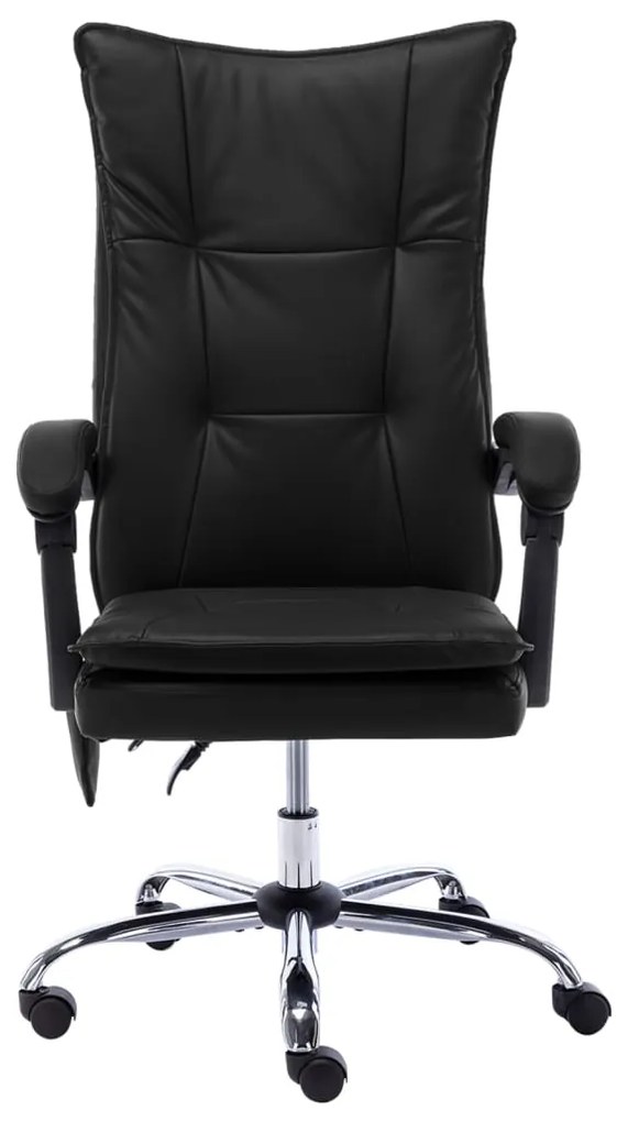 Cadeira de escritório c/ função massagem couro artificial preto
