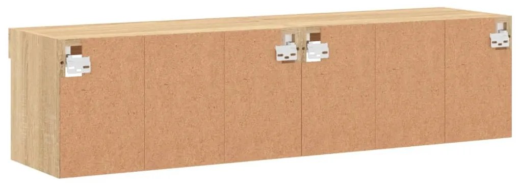 Móveis de TV com luzes LED 2 pcs 60x30x30 cm carvalho sonoma