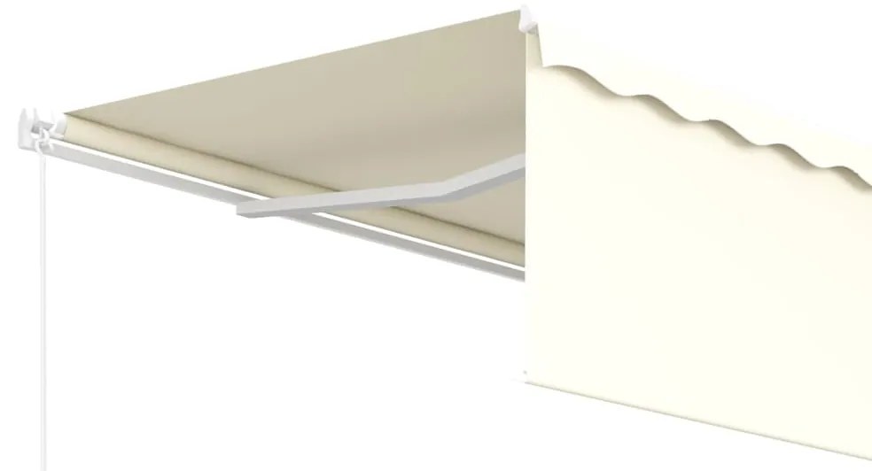 Toldo retrátil manual com estore 5x3 m cor creme